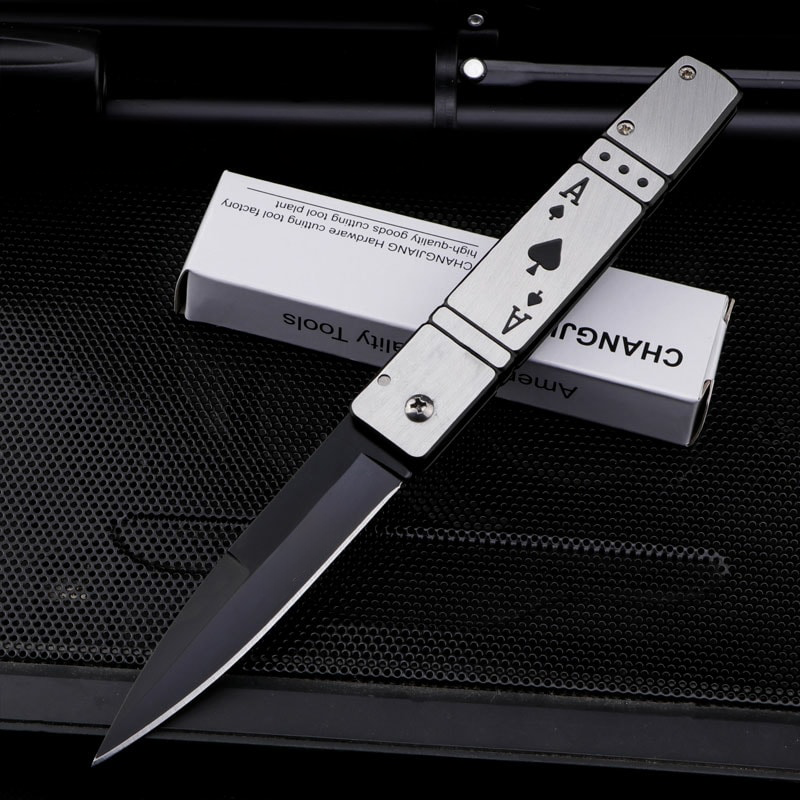 Maça Ası Çakı Poker Çakı Emniyetli Çakı Kamp Outdoor Çakı