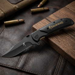Browning Çakı Siyah Cep Çakısı Outdoor Çakı Kamp Çakı Edc Çakı - 339BK - Görsel 3