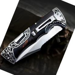 Alternative view of Columbia Sedef Kabzalı Desenli Çakı İşlemeli Sırttan Kilitli Çakı B3157-C