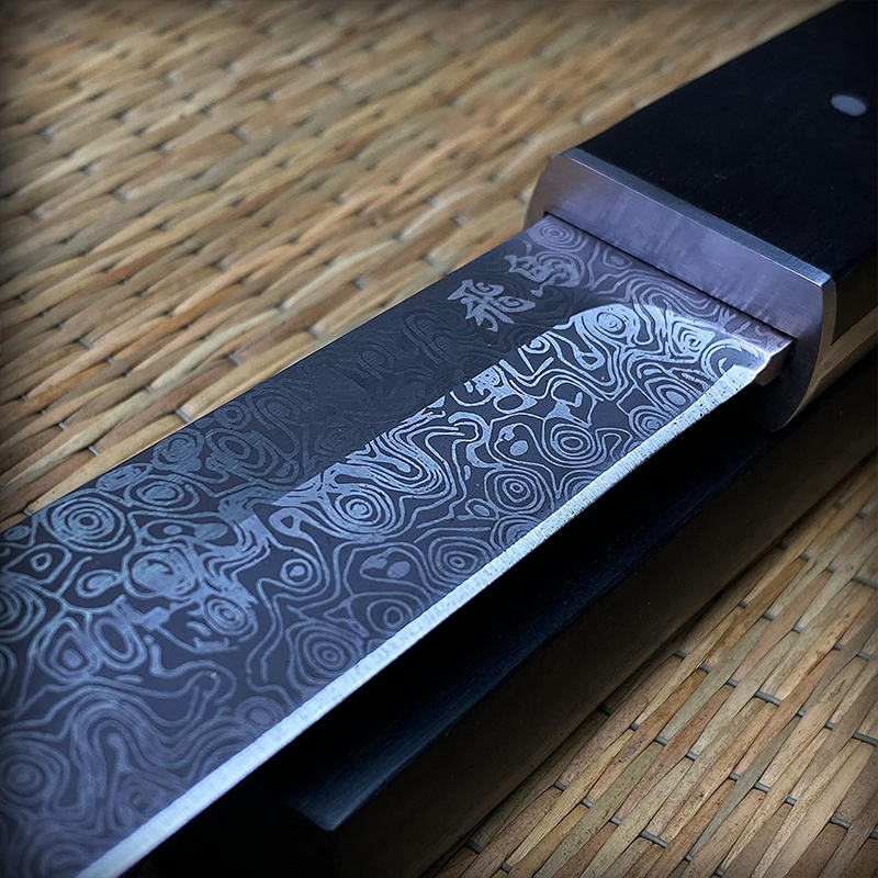 Katsuro Asuka Japon Damascus Tanto Bıçak Madsabre Bıçak Şam Çeliği VG10 Çelik Şam Çeliği - BH914 - Görsel 3