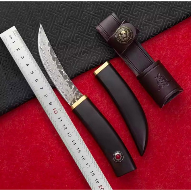 Katsuro Hançer Bıçak Japon Bıçak Şam Çeliği Ahşap Bıçak Outdoor Bıçak - BH915 - Görsel 4