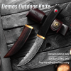 Katsuro Hançer Bıçak Japon Bıçak Şam Çeliği Ahşap Bıçak Outdoor Bıçak - BH915