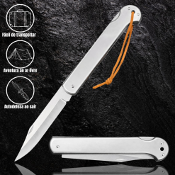 Aln Master Çakı Metal Çakı Sırttan Kilitli Gümüş Çakı Edc Çakı - Aln82